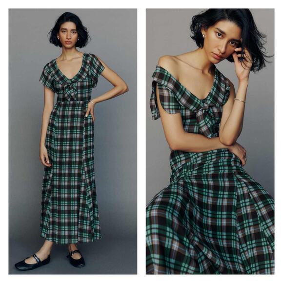 Reformation Talleen Plaid Dress In Moreno Size 2 - Picture 1 of 12
